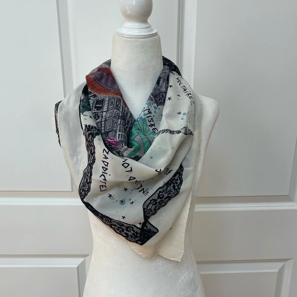 Blondie 85 Zadigcity Night Silk Scarf from Zadig& Voltaire - Picture 9 of 15